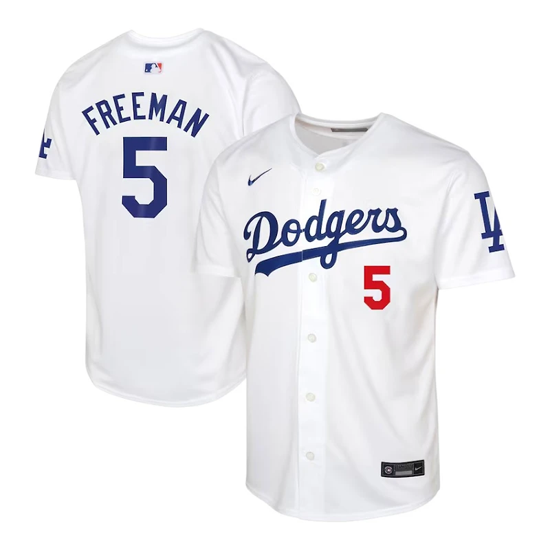 Youth Los Angeles Dodgers Freddie Freeman White Home Nike Limited Jersey