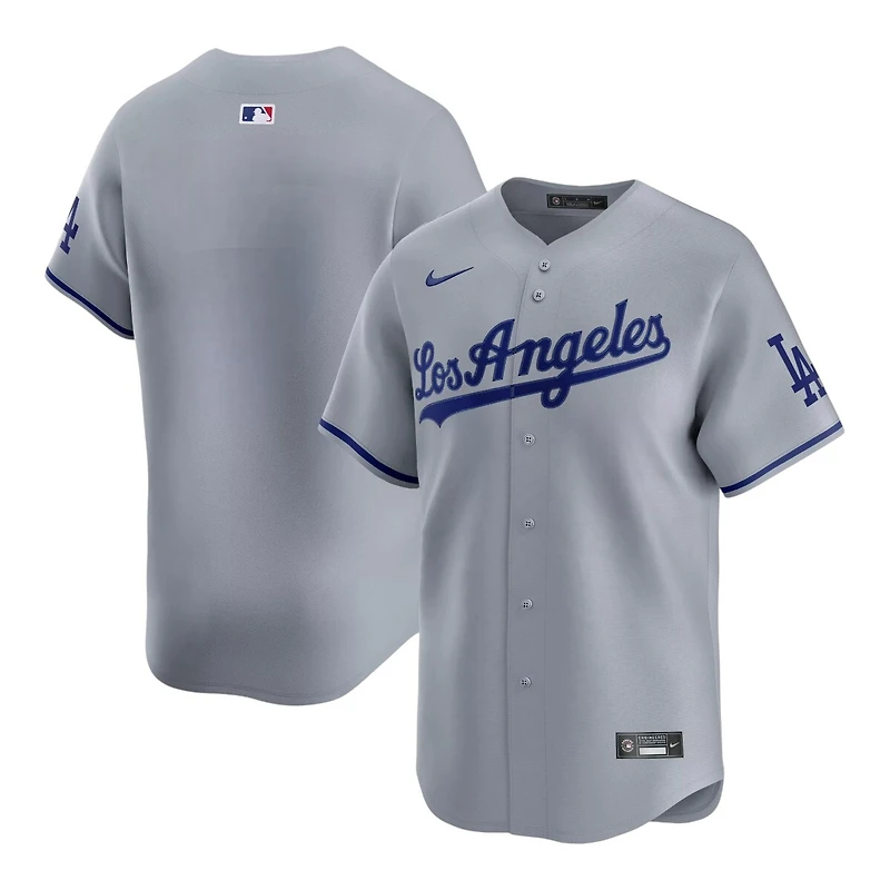 Youth Los Angeles Dodgers Grey Road Blank Nike Limited Jersey