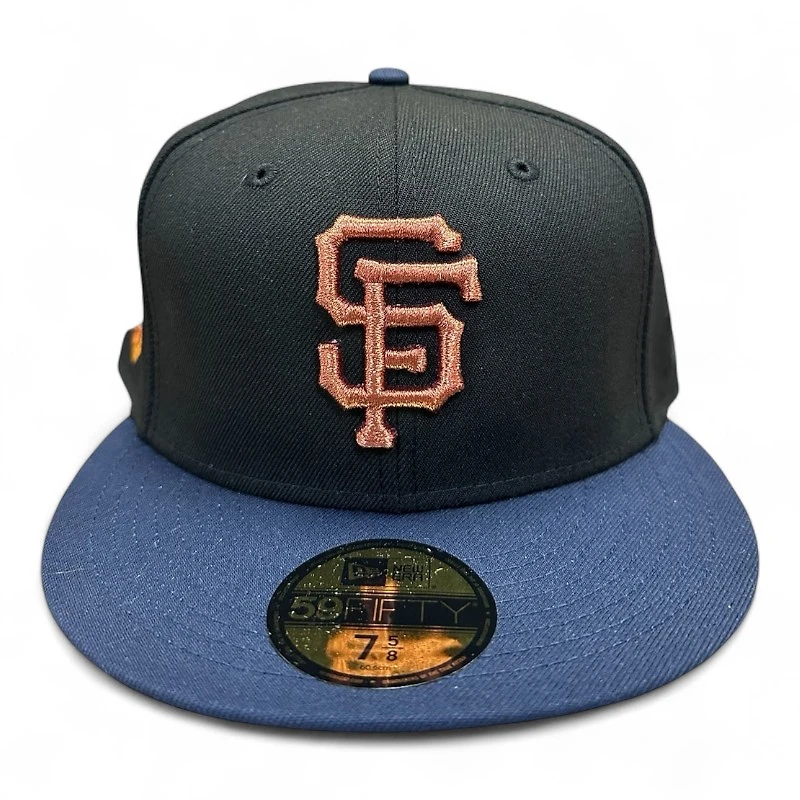 San Francisco Giants Black and Navy 2010 WS Patch Gray UV New Era 59FIFTY Fitted Hat