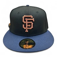 San Francisco Giants Black and Navy 2010 WS Patch Gray UV New Era 59FIFTY Fitted Hat