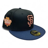 San Francisco Giants Black and Navy 2010 WS Patch Gray UV New Era 59FIFTY Fitted Hat