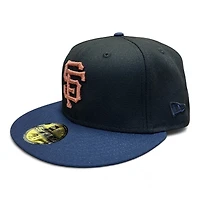 San Francisco Giants Black and Navy 2010 WS Patch Gray UV New Era 59FIFTY Fitted Hat