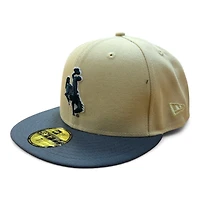 Wyoming Cowboys Vegas Gold and Graphite with UV NCAA New Era 59FIFTY Fitted Hat