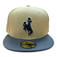 Wyoming Cowboys Vegas Gold and Graphite with UV NCAA New Era 59FIFTY Fitted Hat