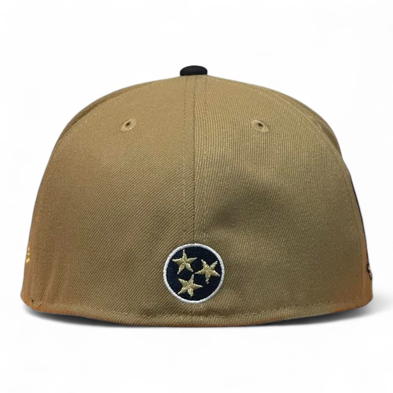 Tennessee Volunteers Khaki and Navy 75th Years Patch NCAA New Era 59FIFTY Fitted Hat