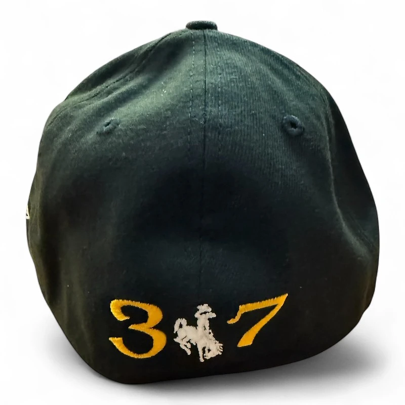 Wyoming Cowboys Black 307 New Era 39THIRTY Flex Hat