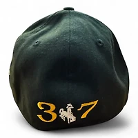Wyoming Cowboys Black 307 New Era 39THIRTY Flex Hat