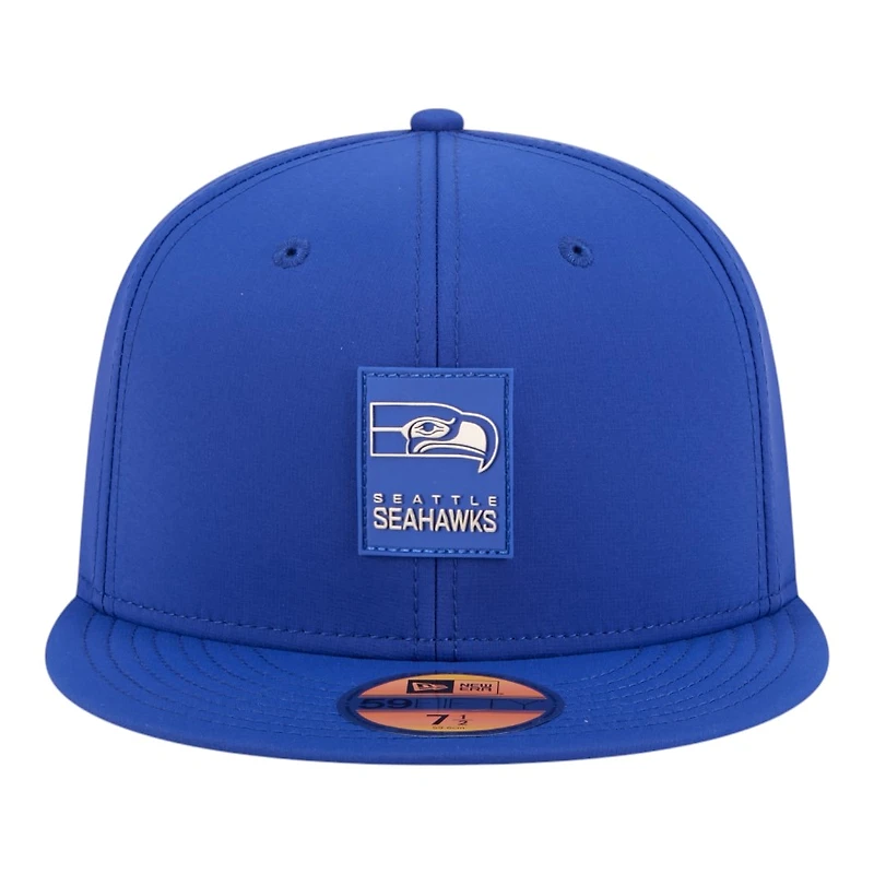 Seattle Seahawks Royal Blue Throwback 2025 NFL Sideline New Era 59FIFTY Fitted Hat
