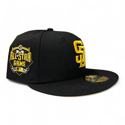San Diego Padres Black and Yellow 2016 ASG Patch UV New Era 59Fifty Fitted Hat