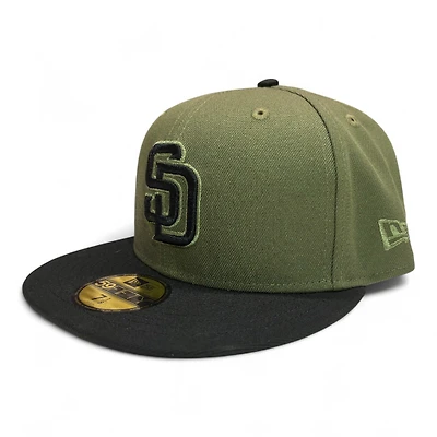 San Diego Padres Olive and Black with UV New Era 59Fifty Fitted Hat