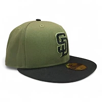 San Diego Padres Olive and Black with UV New Era 59Fifty Fitted Hat