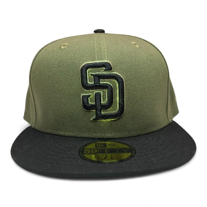 San Diego Padres Olive and Black with UV New Era 59Fifty Fitted Hat