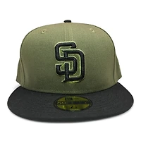 San Diego Padres Olive and Black with UV New Era 59Fifty Fitted Hat