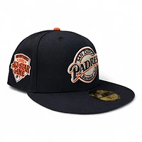 San Diego Padres Navy and Orange 1992 ASG Patch Green UV New Era 59Fifty Fitted Hat