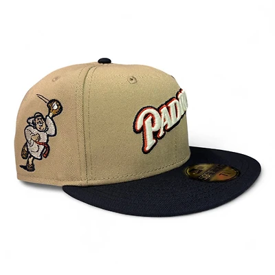 San Diego Padres Brown and Navy 2Tone Friar Patch Gray UV New Era 59Fifty Fitted Hat