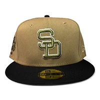 San Diego Padres Brown and Black 2Tone Friar Patch Olive UV New Era 59Fifty Fitted Hat