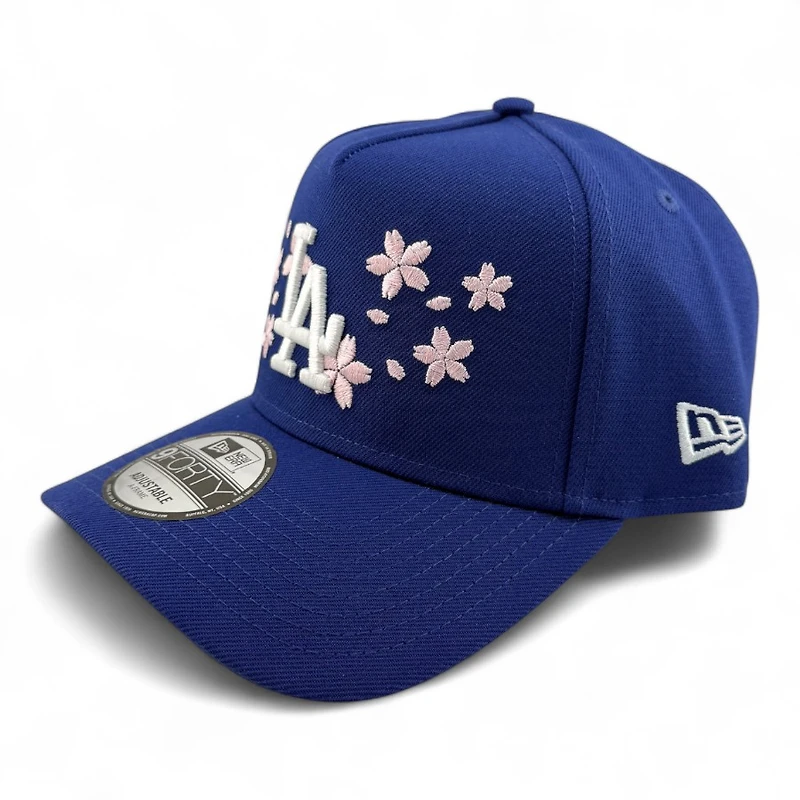 Los Angeles Dodgers Royal Blue Tokyo Series Pink Blossom New Era A-Frame 9FORTY Snapback Hat