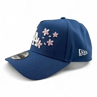 Los Angeles Dodgers Indigo Tokyo Series Pink Blossom New Era A-Frame 9FORTY Snapback Hat
