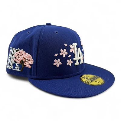 Los Angeles Dodgers Royal Blue Tokyo Series Pink Blossom Green UV New Era 59FIFTY Fitted Hat