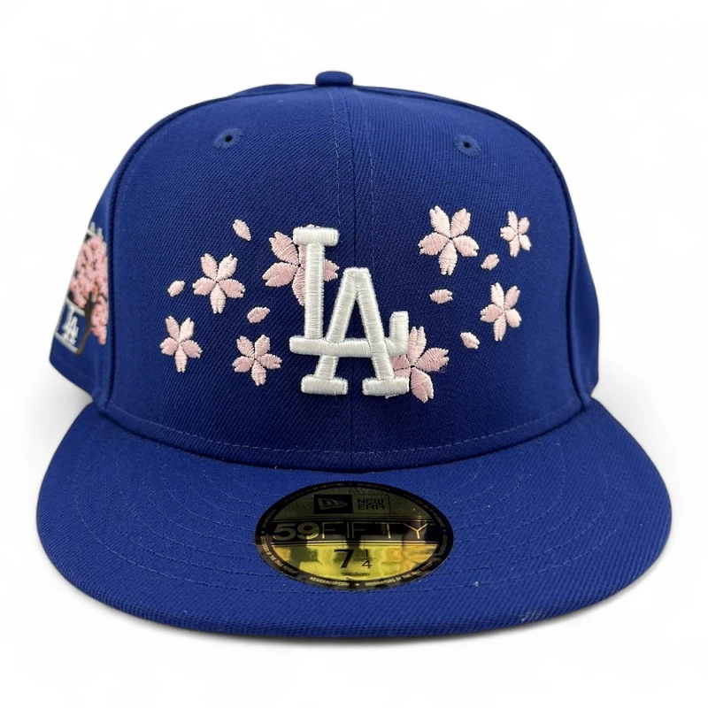 Los Angeles Dodgers Royal Blue Tokyo Series Pink Blossom Green UV New Era 59FIFTY Fitted Hat