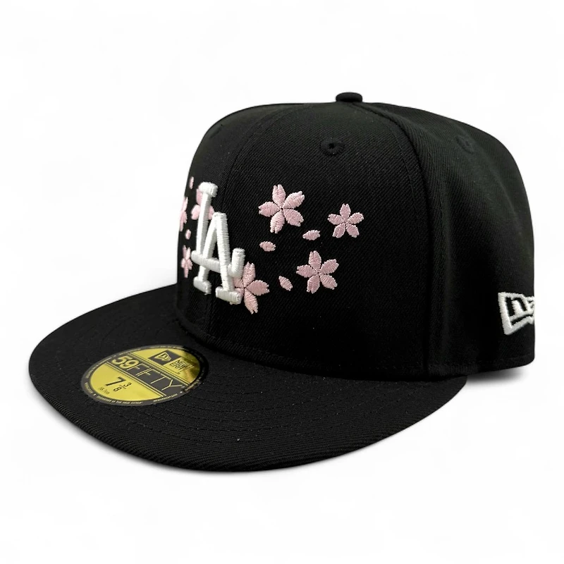 Los Angeles Dodgers Black Tokyo Series Pink Blossom Green UV New Era 59FIFTY Fitted Hat