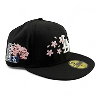 Los Angeles Dodgers Black Tokyo Series Pink Blossom Green UV New Era 59FIFTY Fitted Hat