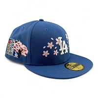 Los Angeles Dodgers Indigo Tokyo Series Pink Blossom Green UV New Era 59FIFTY Fitted Hat
