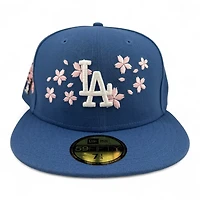 Los Angeles Dodgers Indigo Tokyo Series Pink Blossom Green UV New Era 59FIFTY Fitted Hat