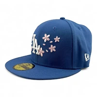 Los Angeles Dodgers Indigo Tokyo Series Pink Blossom Green UV New Era 59FIFTY Fitted Hat