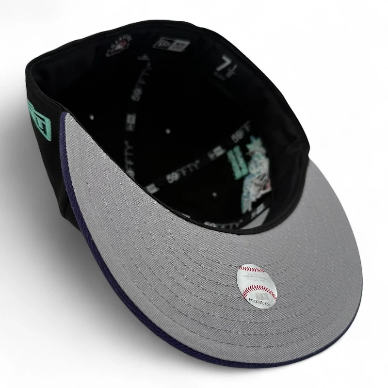Los Angeles Dodgers Black and Purple Japanese Shohei Ohtani Gray UV New Era 59FIFTY Fitted Hat