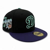 Los Angeles Dodgers Black and Purple Japanese Shohei Ohtani Gray UV New Era 59FIFTY Fitted Hat