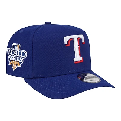 Texas Rangers Royal Blue 2010 World Series Patch New Era 9FIFTY A-Frame Snapback Hat