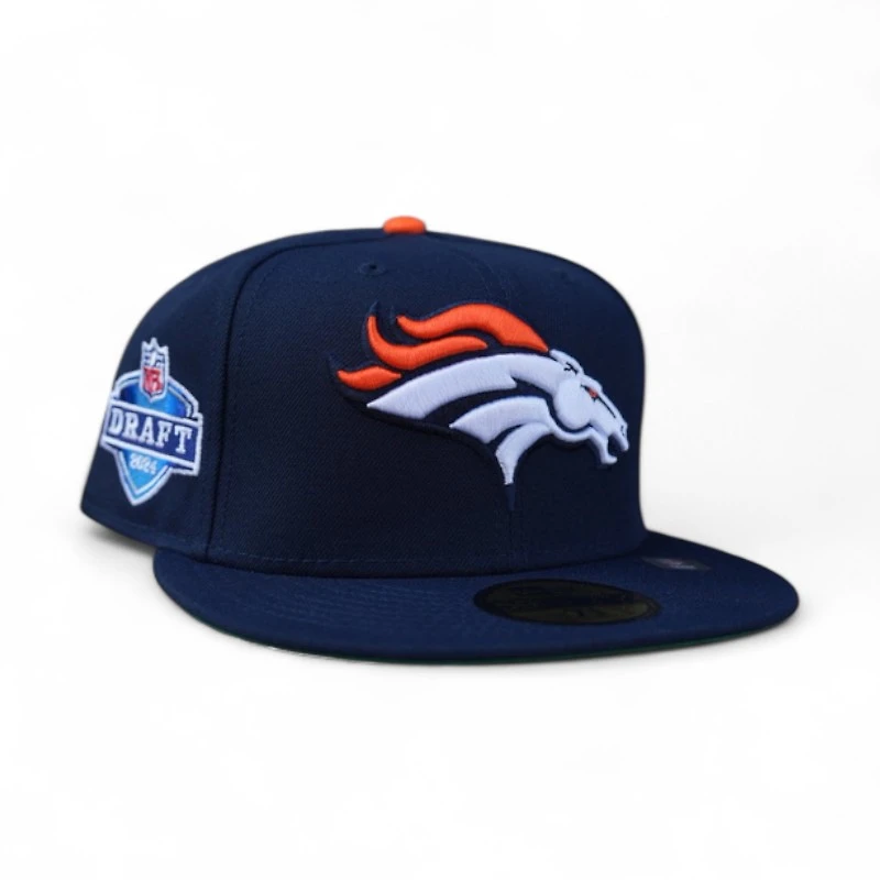 Denver Broncos Oceanside Blue Leon the Lab Green UV New Era 59FIFTY Fitted Hat