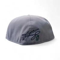 Seattle Mariners Grey Navy 2T Leon the Lab Jackie Robinson Patch Green UV New Era 59FIFTY Fitted Hat