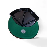 Cincinnati Reds Grey Scarlet 2T Leon the Lab Jackie Robinson Patch Green UV New Era 59FIFTY Fitted Hat