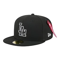 Los Angeles Dodgers Black New Era x Alpha Industries 59FIFTY Fitted Hat