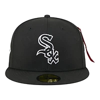Chicago White Sox Black New Era x Alpha Industries 59FIFTY Fitted Hat