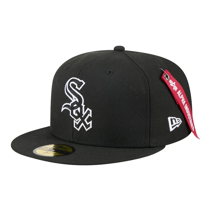 Chicago White Sox Black New Era x Alpha Industries 59FIFTY Fitted Hat