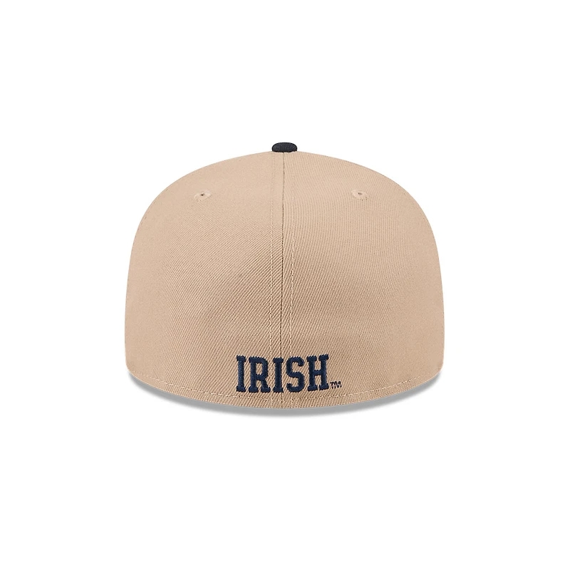 Notre Dame Fighting Irish Camel and Navy Vault NCAA New Era 59FIFTY Fitted Hat