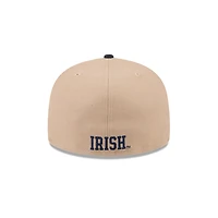 Notre Dame Fighting Irish Camel and Navy Vault NCAA New Era 59FIFTY Fitted Hat