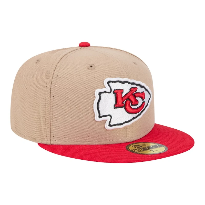 Kansas City Chiefs Camel Brown and Red Basic New Era 59FIFTY Fitted Hat