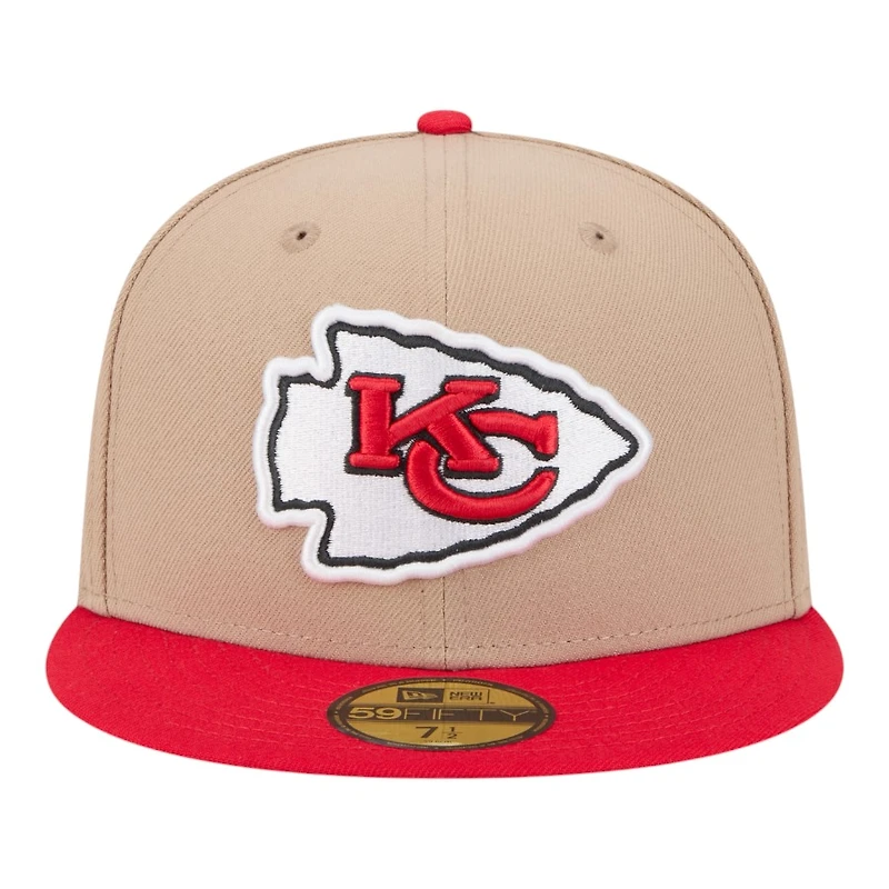 Kansas City Chiefs Camel Brown and Red Basic New Era 59FIFTY Fitted Hat