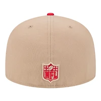 Kansas City Chiefs Camel Brown and Red Basic New Era 59FIFTY Fitted Hat