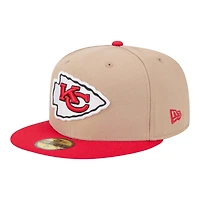 Kansas City Chiefs Camel Brown and Red Basic New Era 59FIFTY Fitted Hat