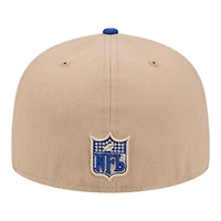 Denver Broncos Camel Brown and Royal Blue Basic New Era 59FIFTY Fitted Hat