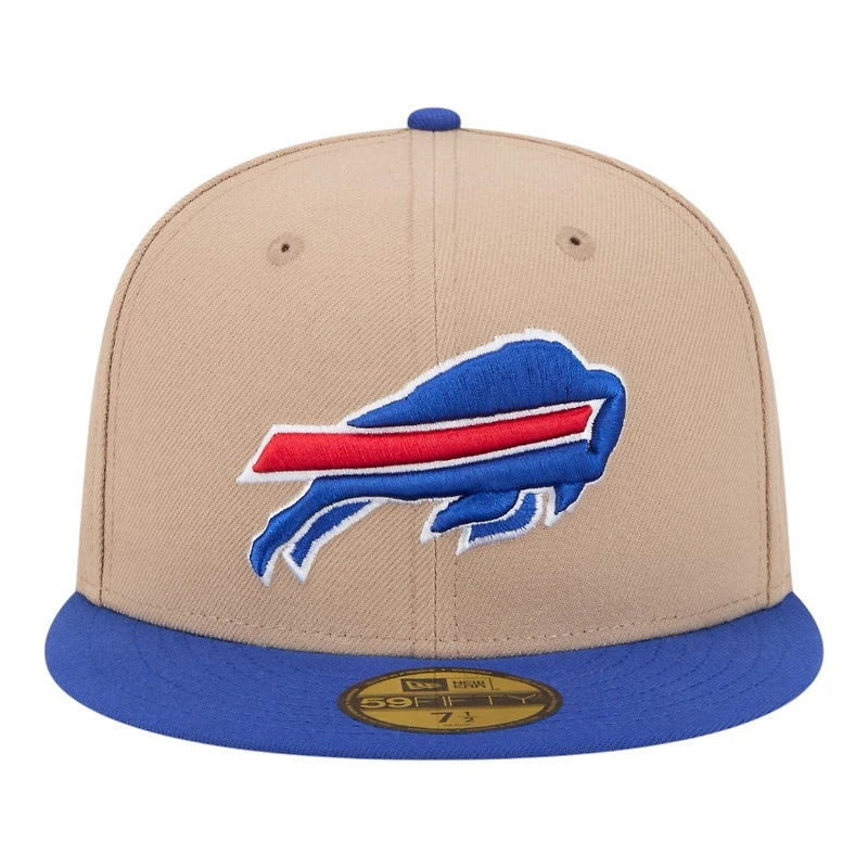Buffalo Bills Camel Brown and Royal Blue Basic New Era 59FIFTY Fitted Hat