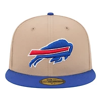 Buffalo Bills Camel Brown and Royal Blue Basic New Era 59FIFTY Fitted Hat
