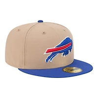 Buffalo Bills Camel Brown and Royal Blue Basic New Era 59FIFTY Fitted Hat