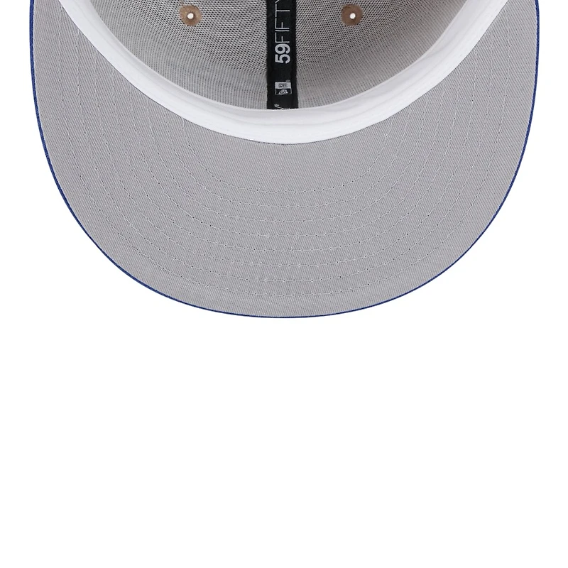 Buffalo Bills Camel Brown and Royal Blue Basic New Era 59FIFTY Fitted Hat