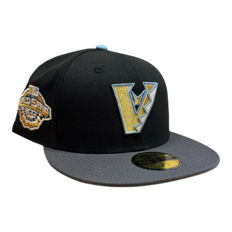 Arizona Diamondbacks Black and Gray 2001 WS Patch Icy Blue UV New Era 59FIFTY Fitted Hat
